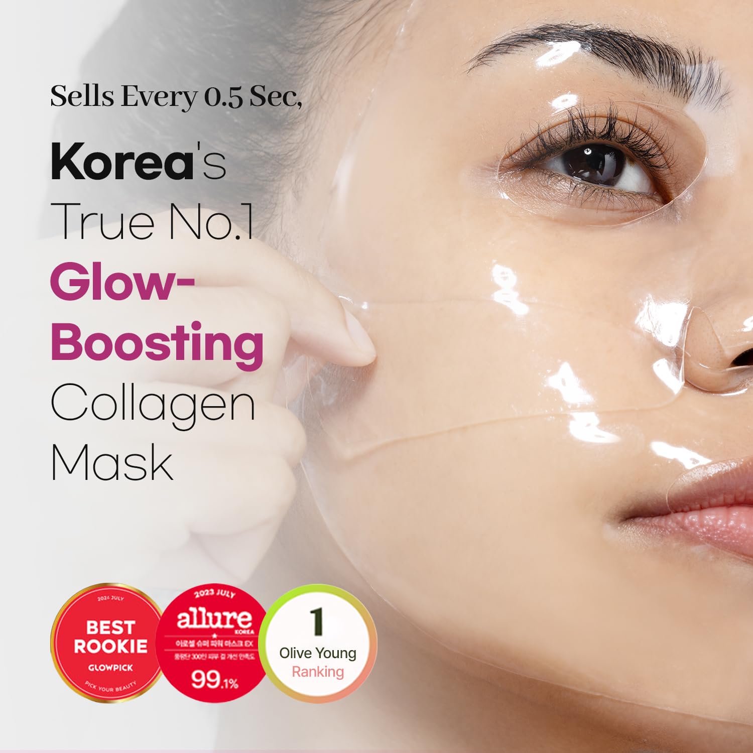 AROCELL mask sheet ready for deep hydration and elasticity during sleep.