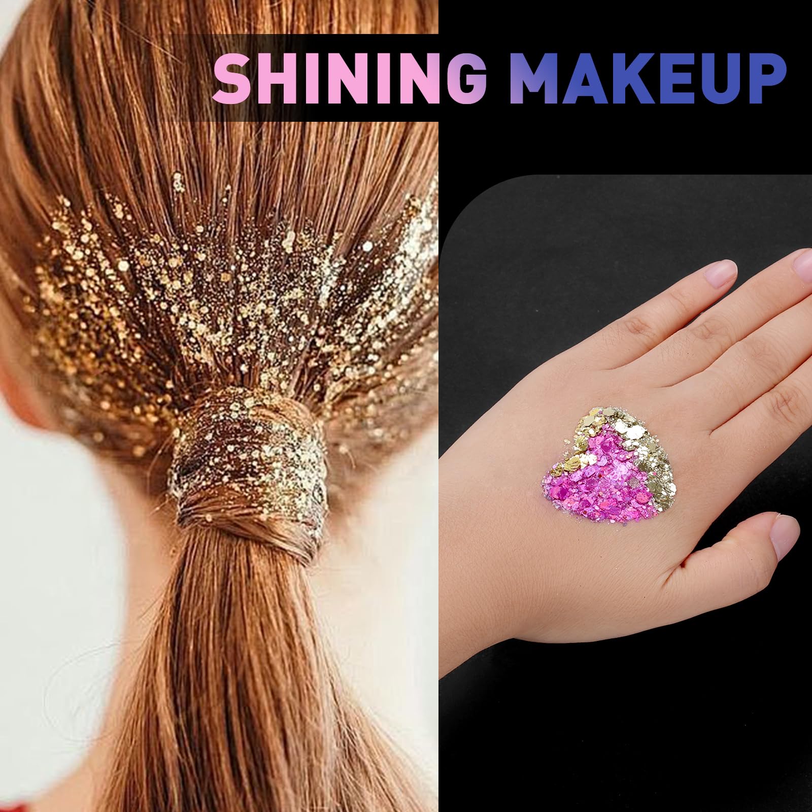 AROIC eyeshadow glitter application with shimmering accents