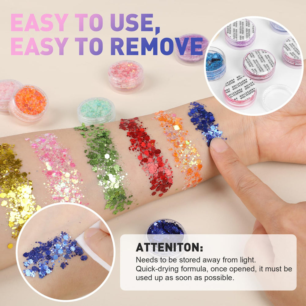 AROIC hair glitter application for radiant style