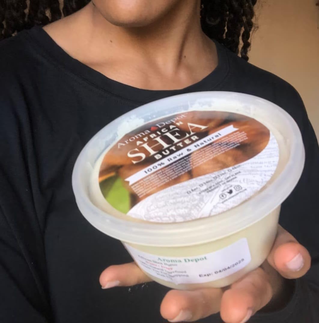 Aroma Depot Shea Butter texture close-up highlighting rich, creamy moisturizing feel