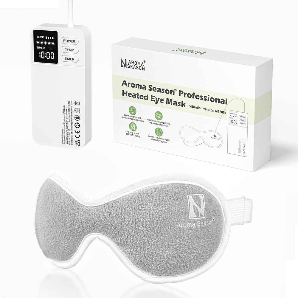 Aroma Season mascarilla ocular calor y vibración con batería recargable para uso prolongado