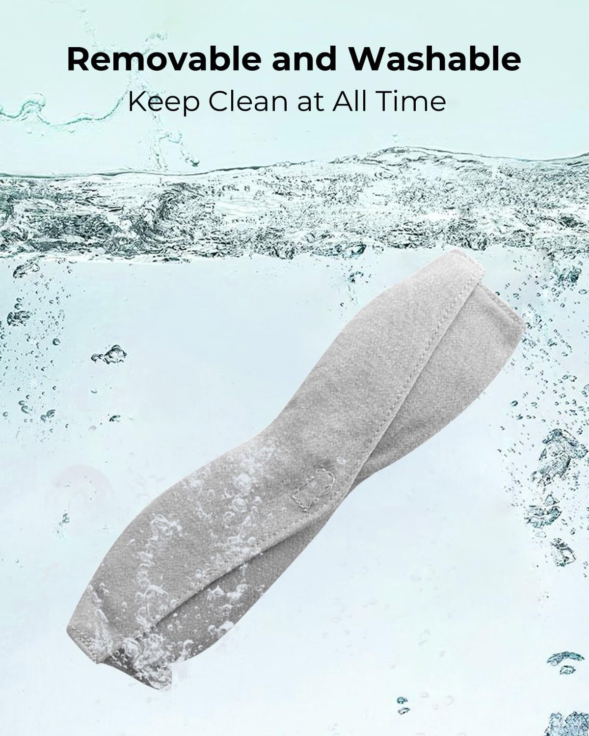 Aroma Season travel-friendly eye mask blue image emphasizes compact design for on-the-go use.