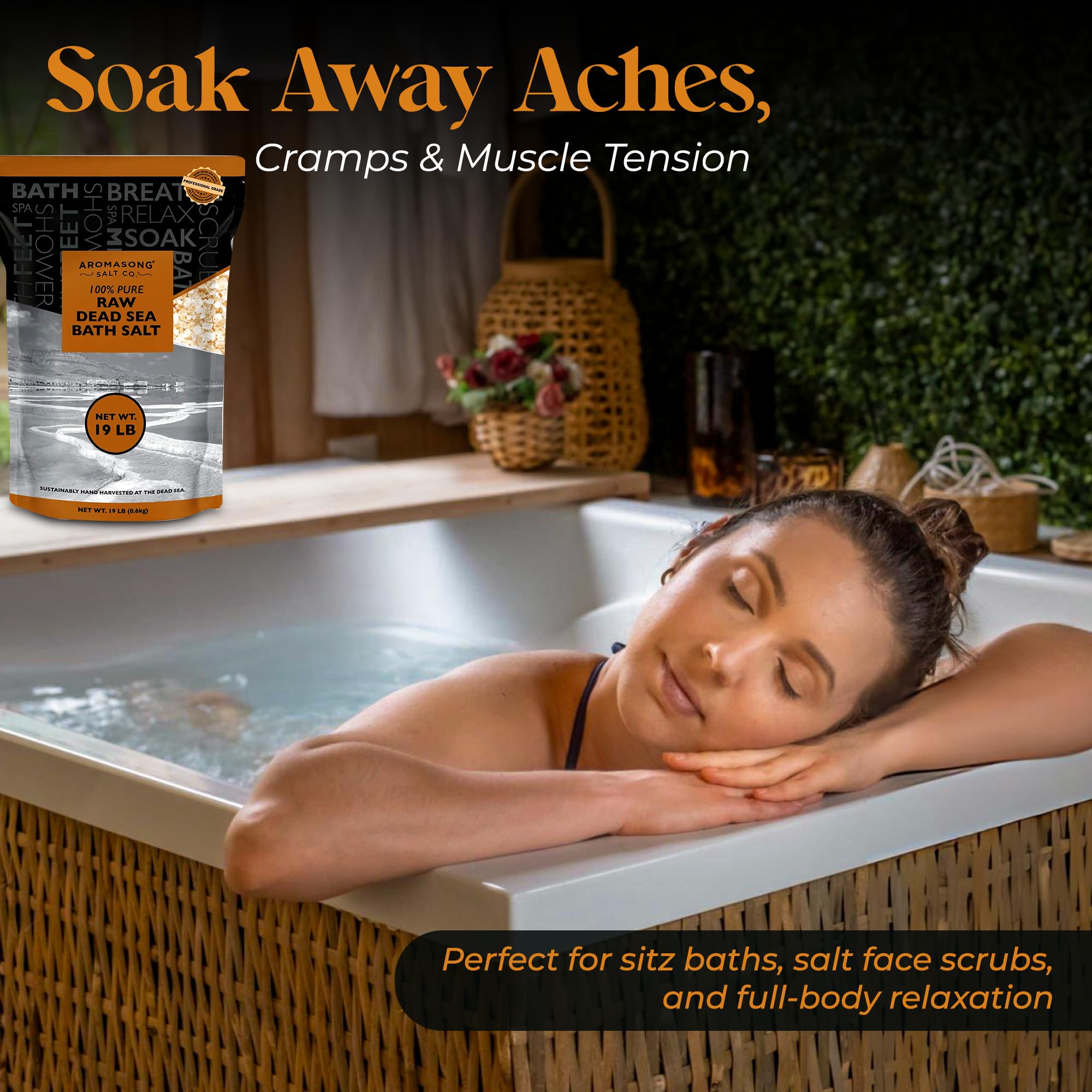 Aromasong Sitz bath relaxation setup with mineral salt