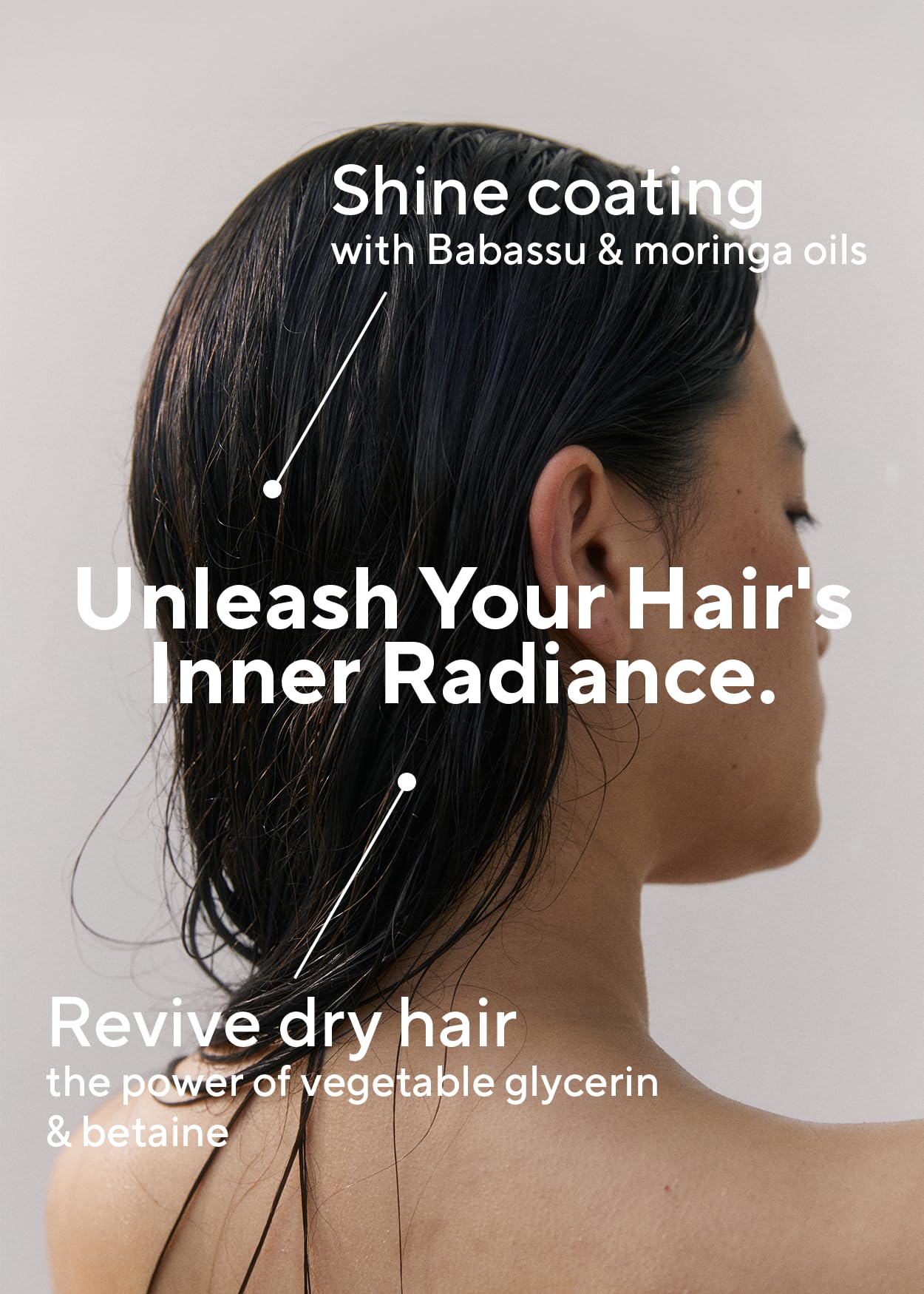Dry hair texture – deeply hydrates for softer, smoother feel.