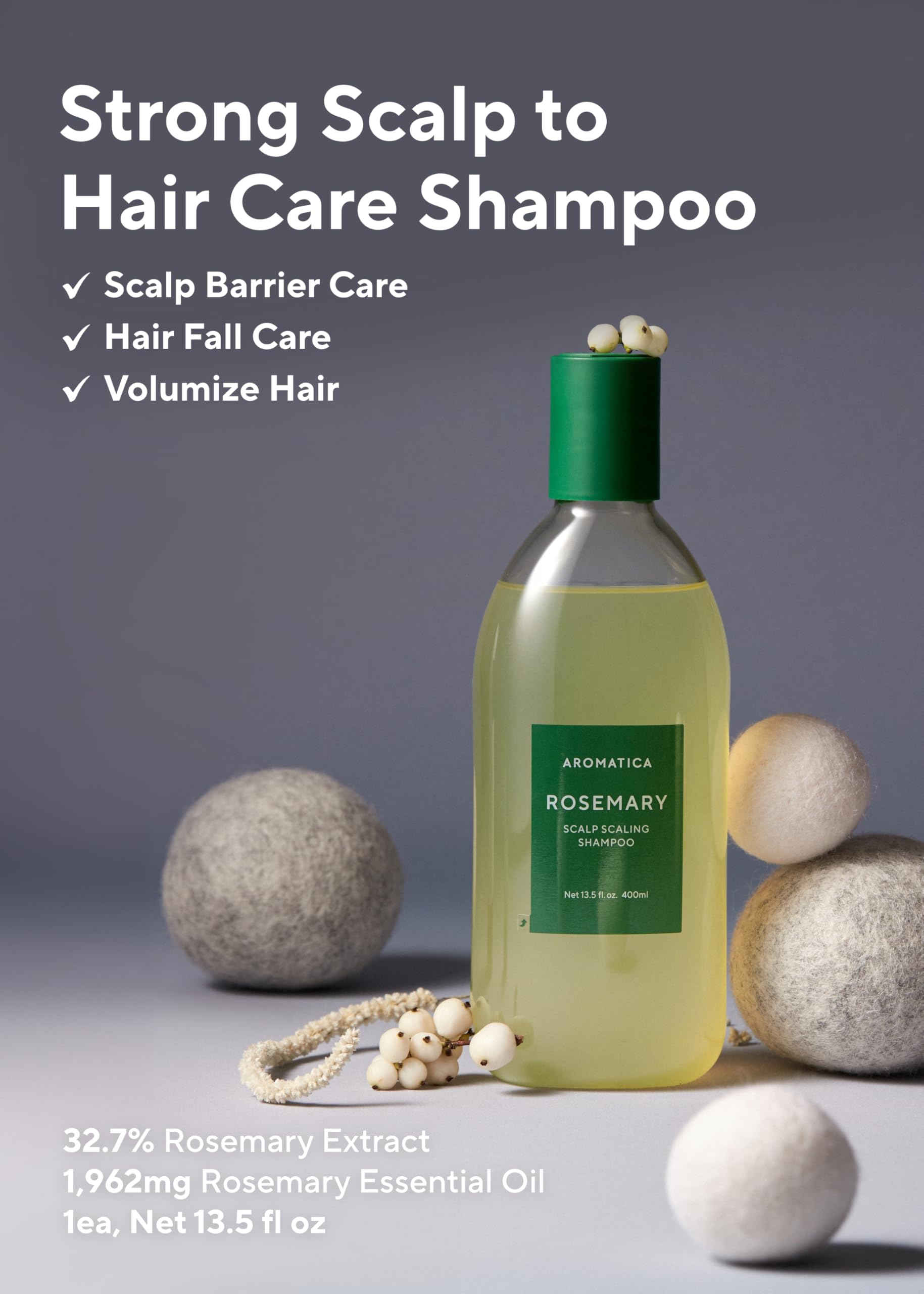 AROMATICA Heat Protection Leave-in bottle used during blow-drying session.