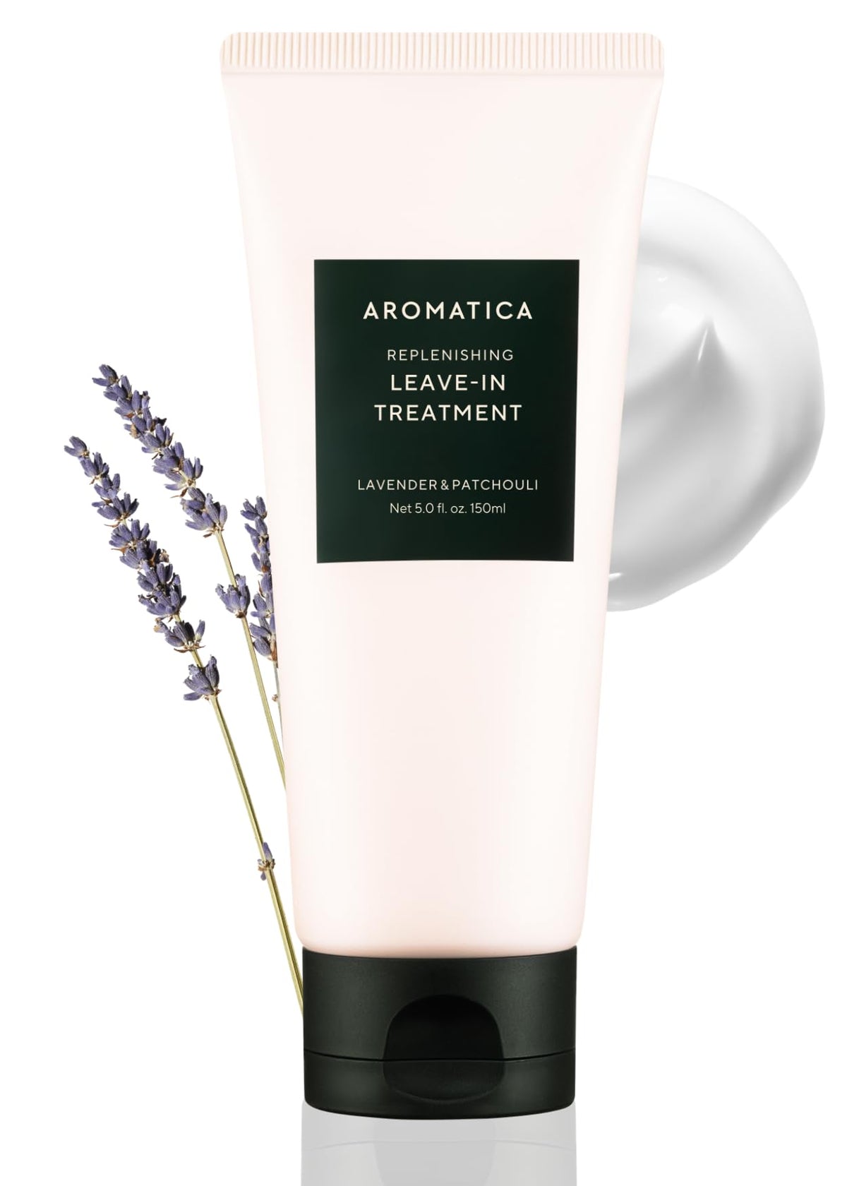 AROMATICA replenishing leave-in conditioner bottle for daily curl care and heat protection