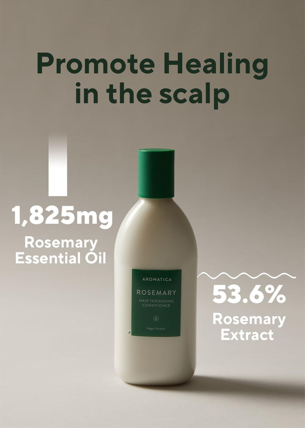 AROMATICA Rosemary Conditioner with rosemary shows pure, gentle care.