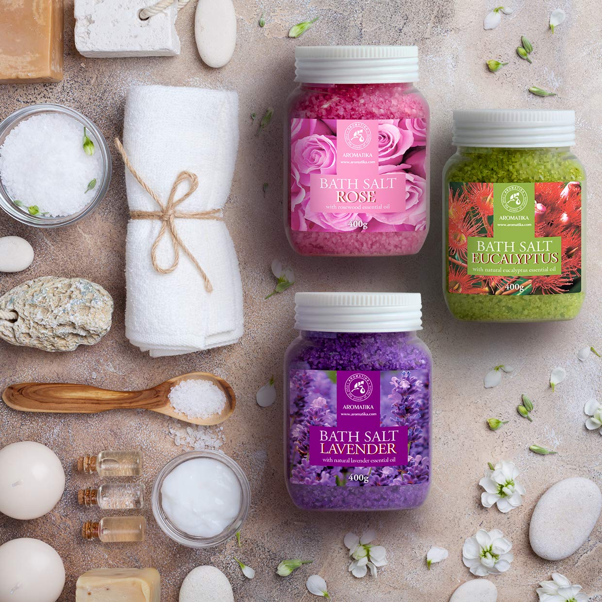 AROMATIKA spa-inspired bath setup promoting relaxation and self-care.