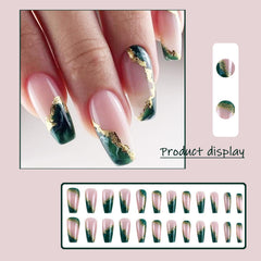 AROVFAM coffin shaped nails provide full-coverage natural-looking fingertips.