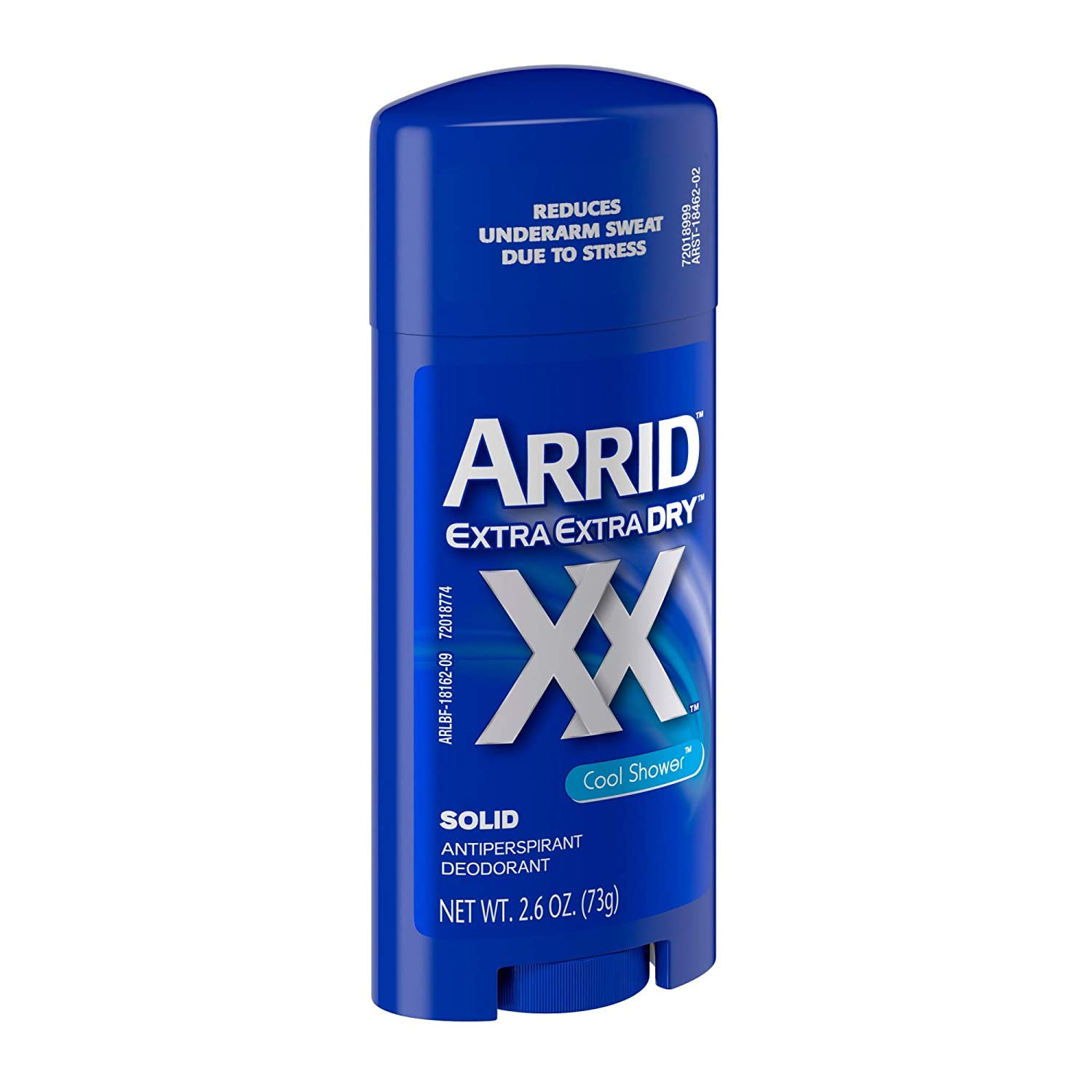 Arrid deodorant solid xx cool shower bar closeup highlights smooth application and long-lasting protection.