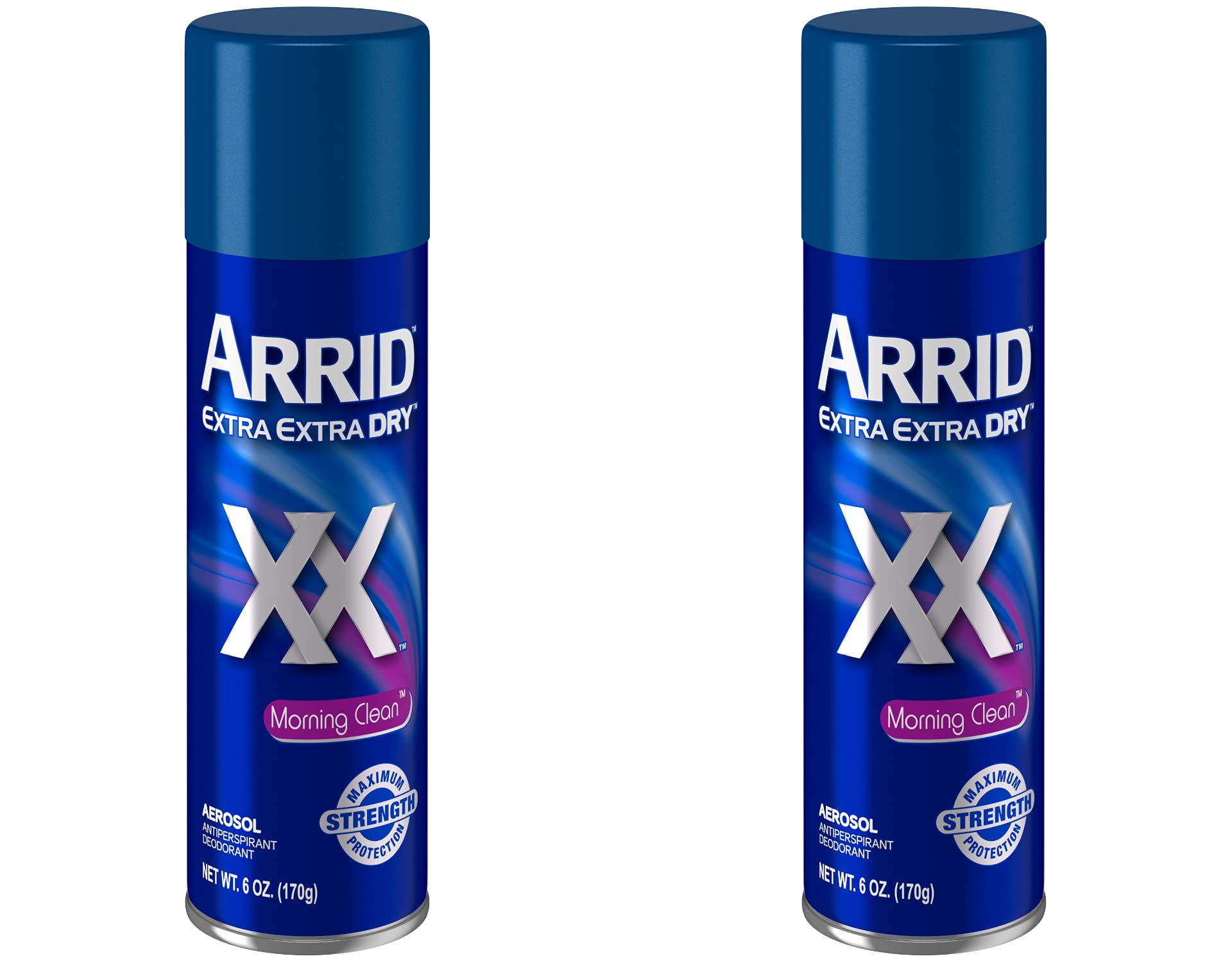 Arrid Morning Clean aerosol can offers all-day protection with a fresh scent.