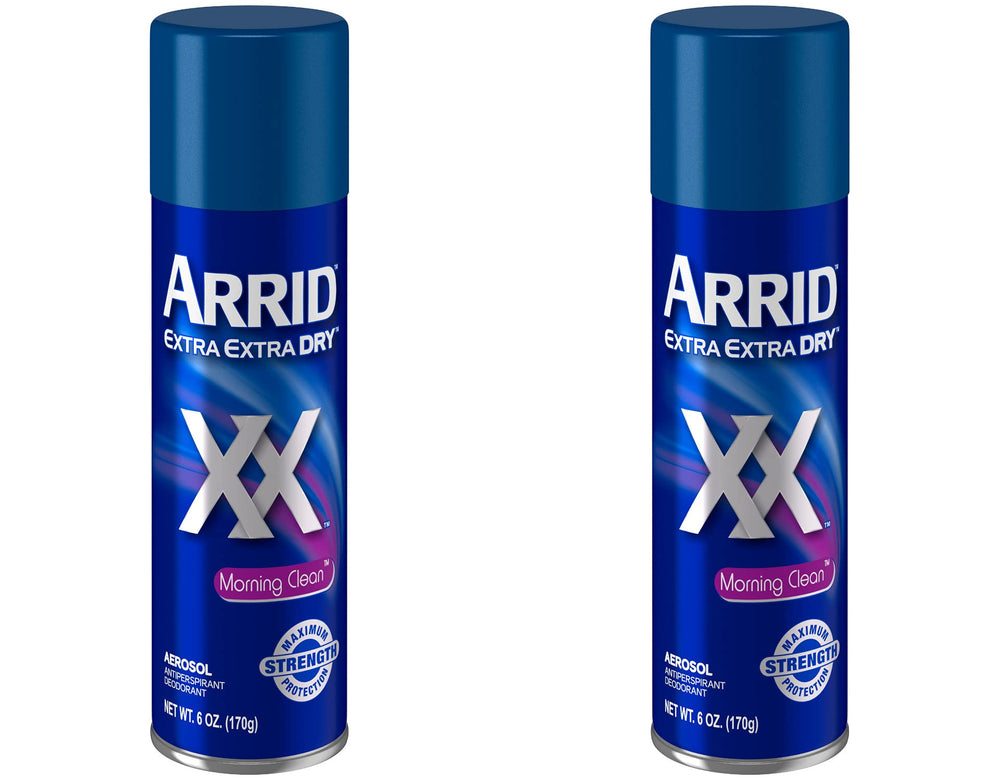 Arrid Morning Clean aerosol can offers all-day protection with a fresh scent.
