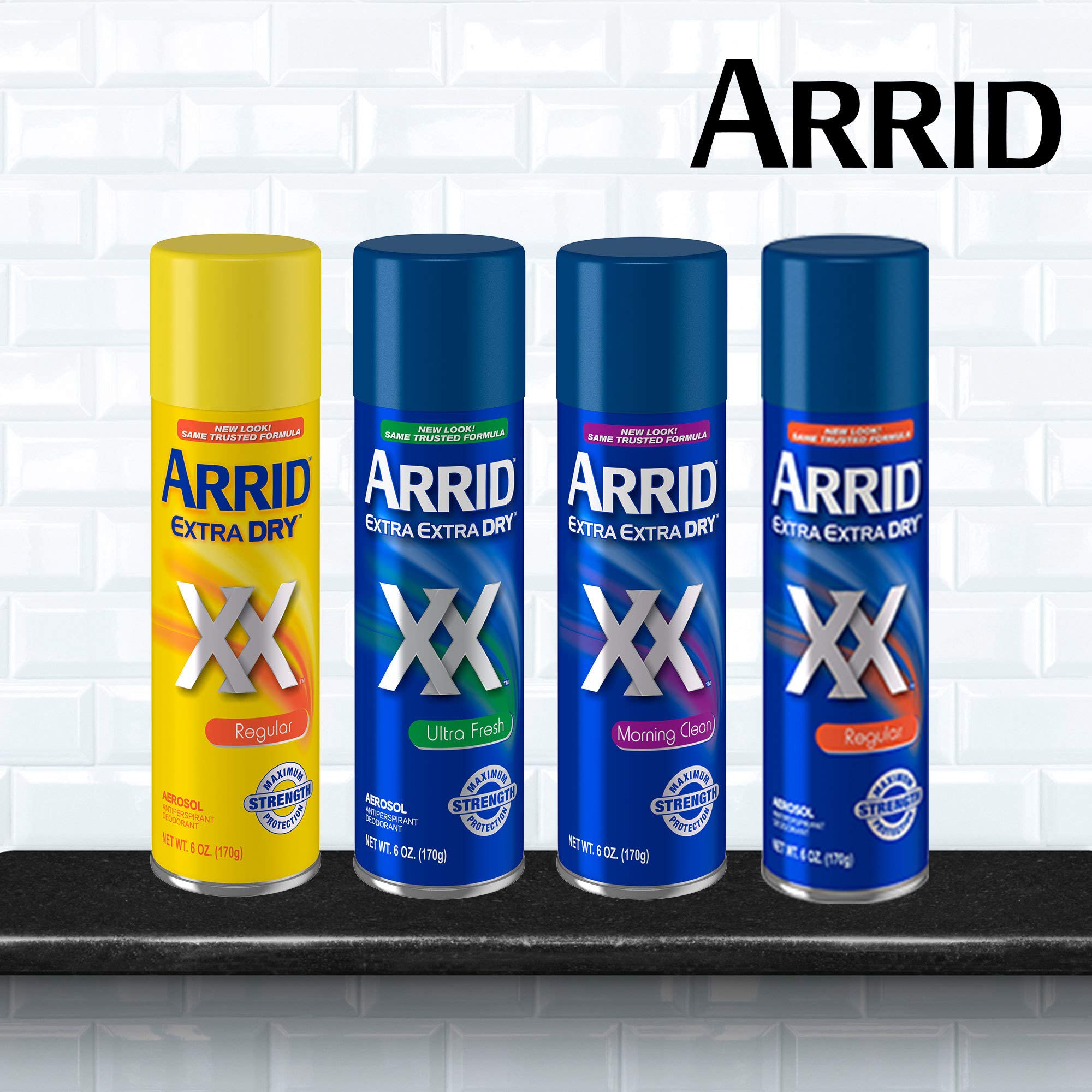 Arrid XX Extra Dry underarm protection for reliable sweat reduction during heat.