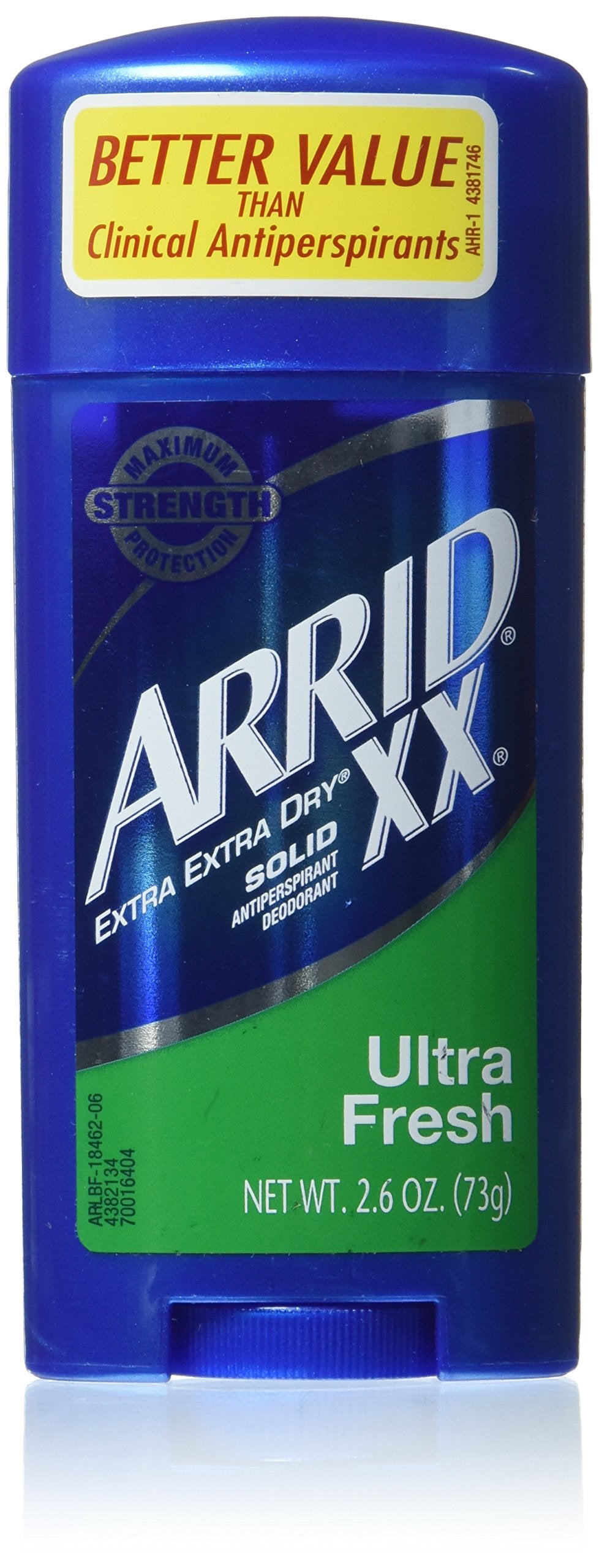 Arrid XX Solid Deodorant Ultra Fresh pack of six for all-day protection.