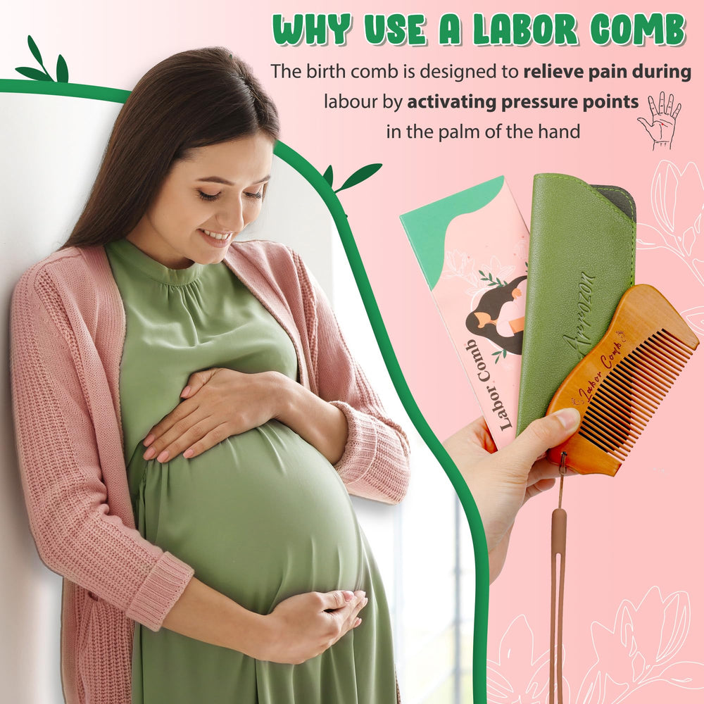 Arrozon birthing comb engraved message it's not pain, it's strength as an inspirational keepsake.