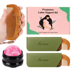 Arrozon labor comb kit with wooden birth combs for labor support