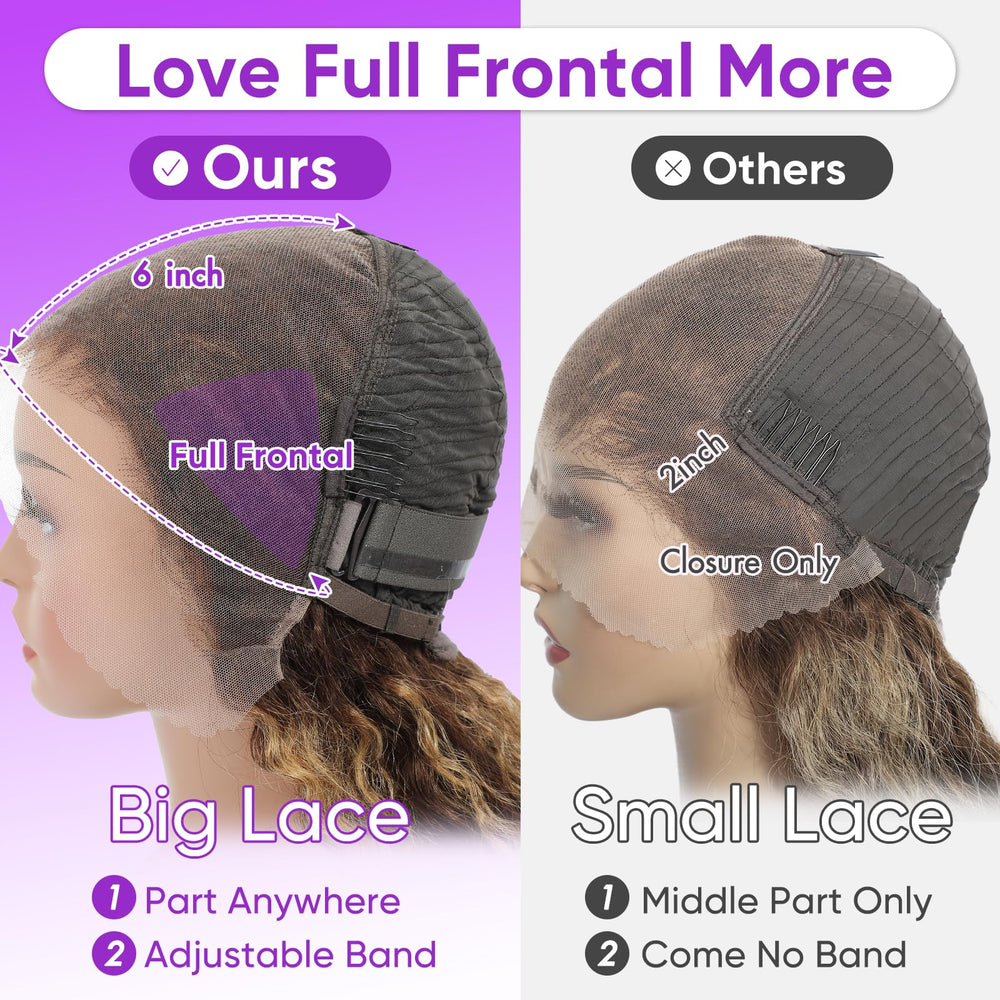 Arseomi deep-wave lace front wig highlights textured movement and styling versatility.