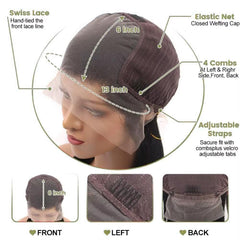 Arsola wig cap detail highlights secure fit with strap and combs.