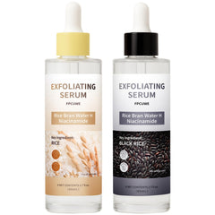 Art anime Peel Shot Glow Rice Ampoule bottle closeup showing lightweight exfoliation benefit