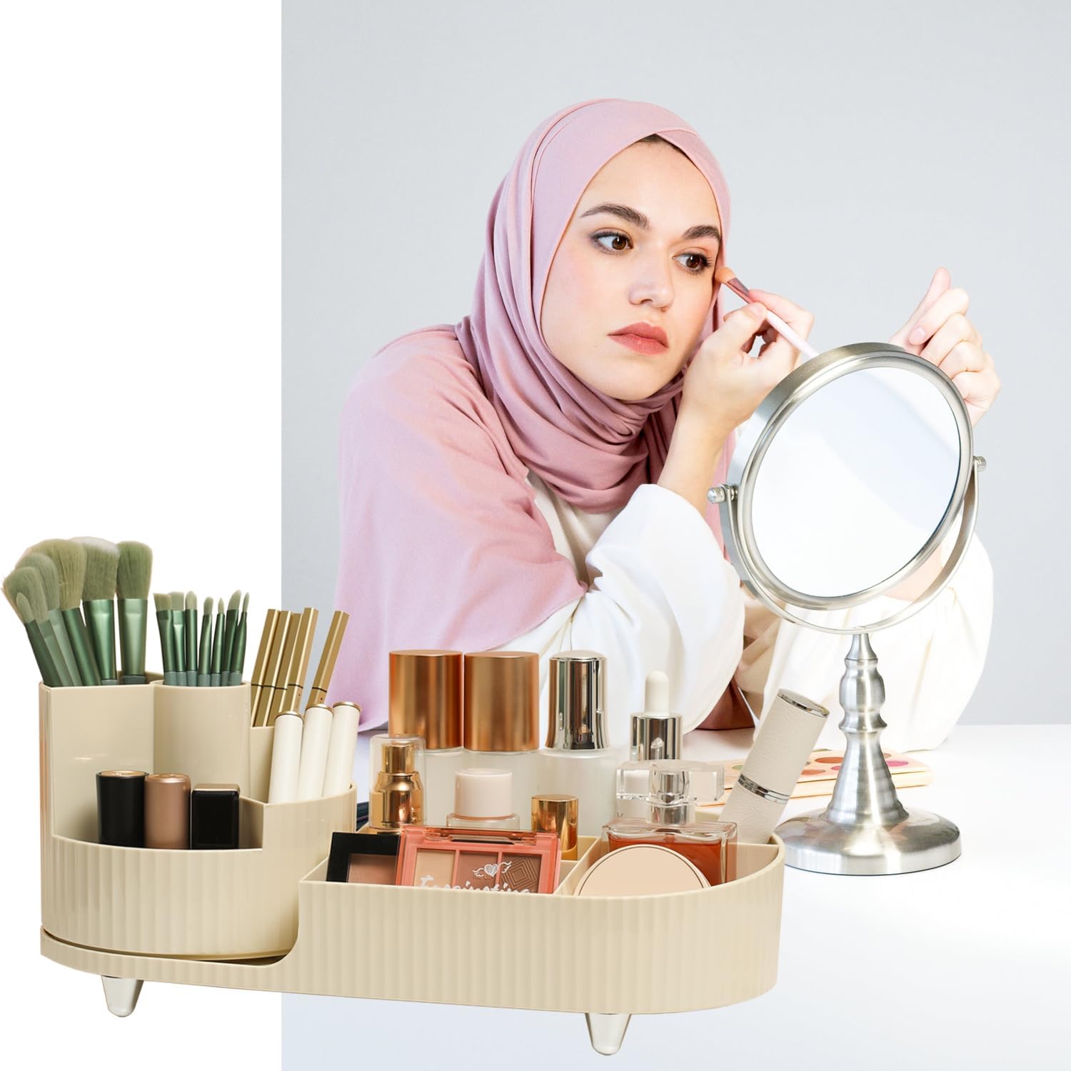 Artcochan countertop cosmetic display keeps essentials neatly organized on any vanity.