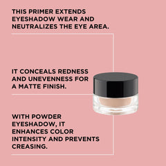 ARTDECO All In One Eye Primer creamy texture highlights smooth application and crease reduction.