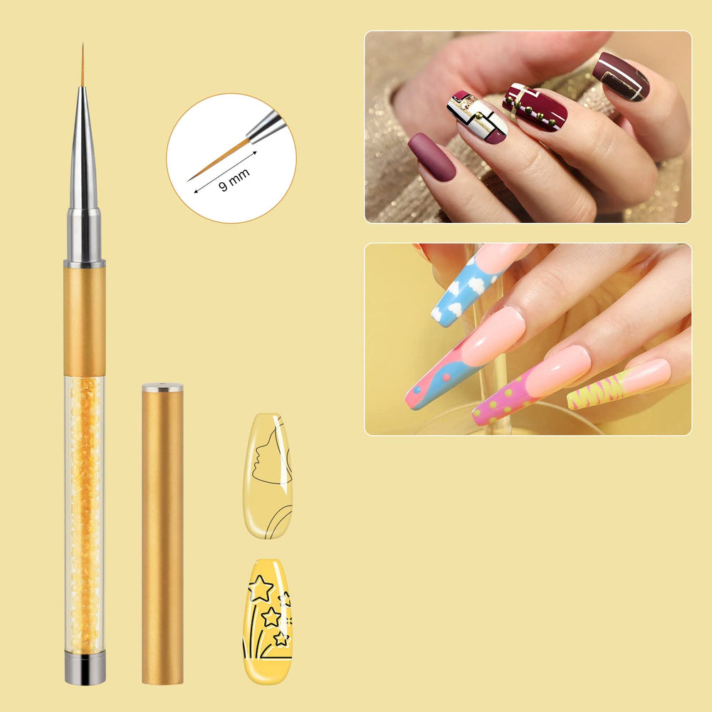 Artdone nail art brushes compatible with gel polish and acrylic for versatile use