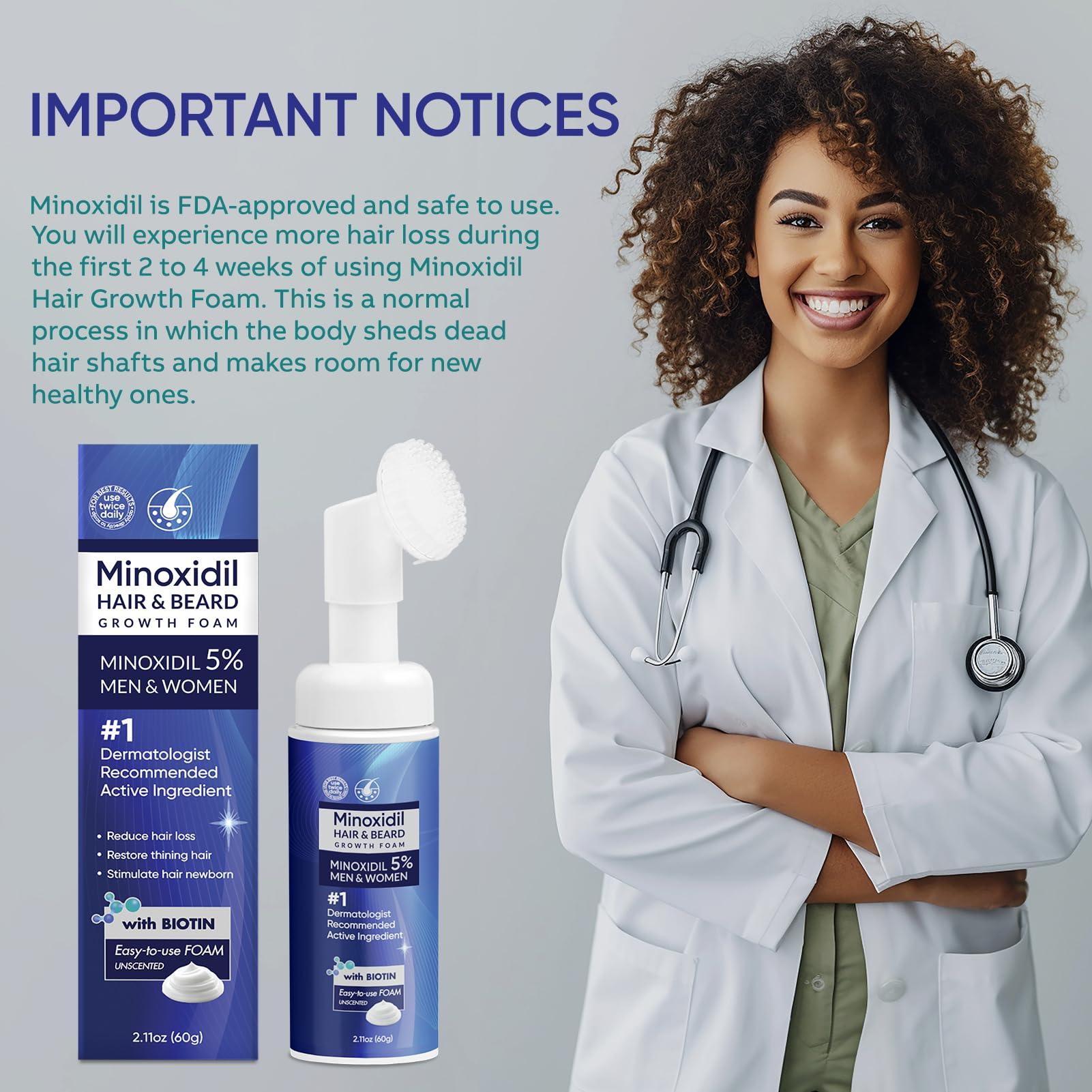 Artimore Minoxidil Foam for men helps thicker-looking hair.