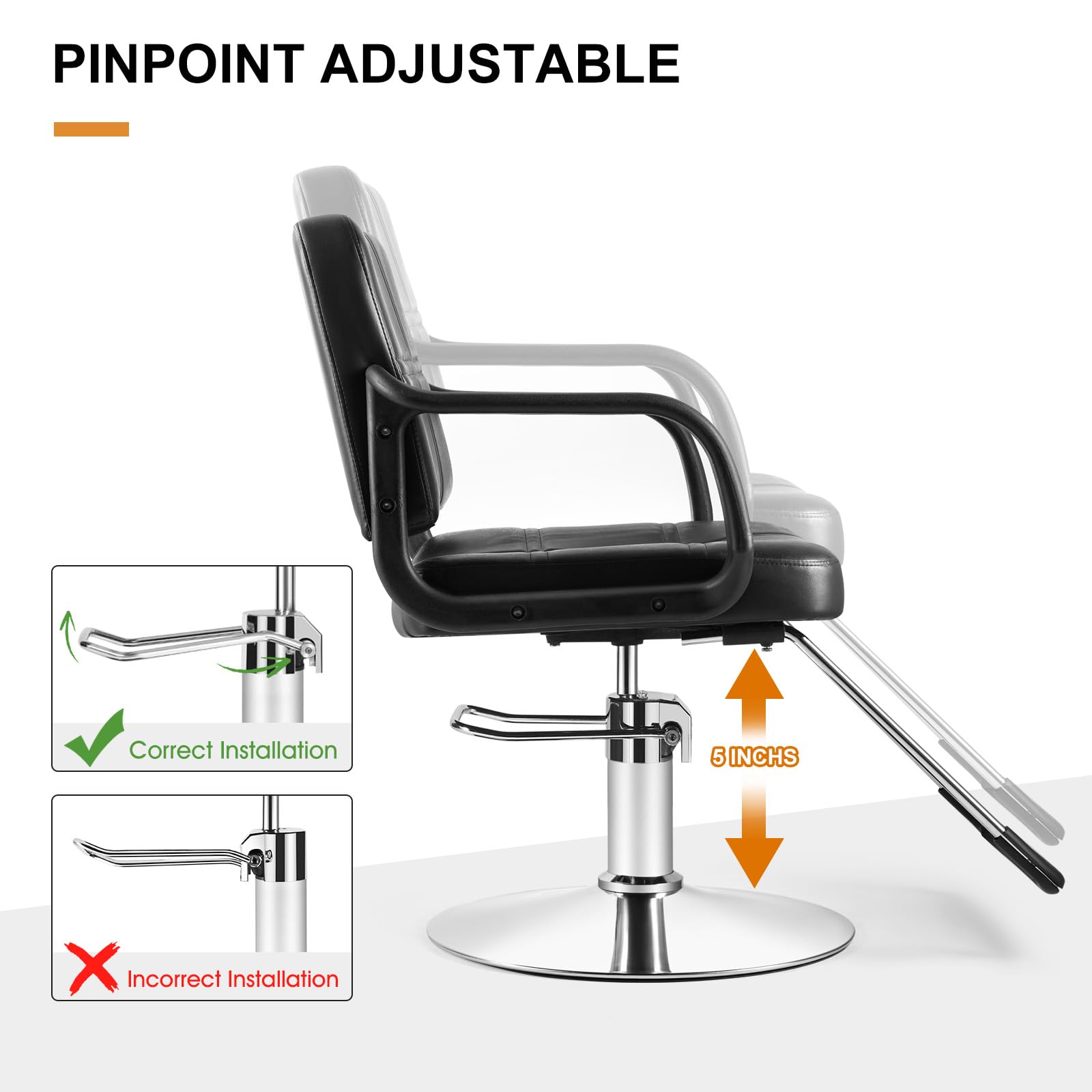 Artist hand barber chair foam cushion and back support contour to the body
