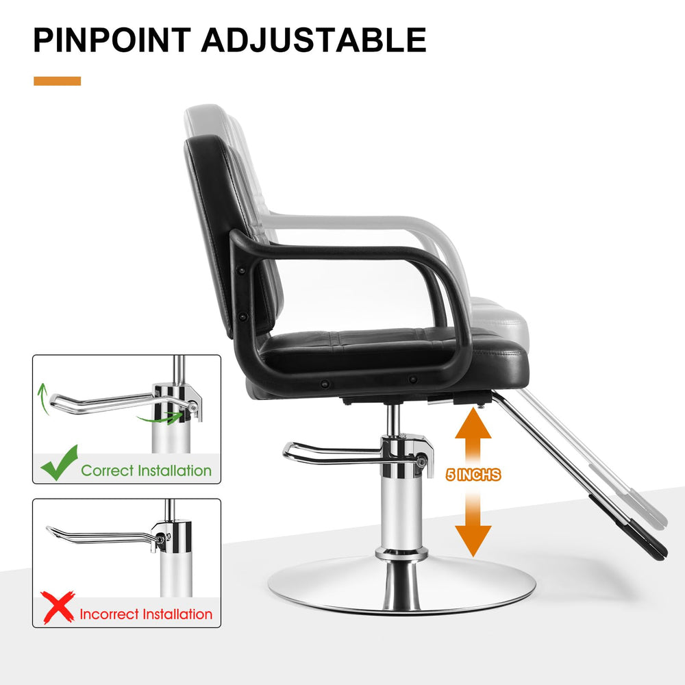 Artist hand barber chair foam cushion and back support contour to the body