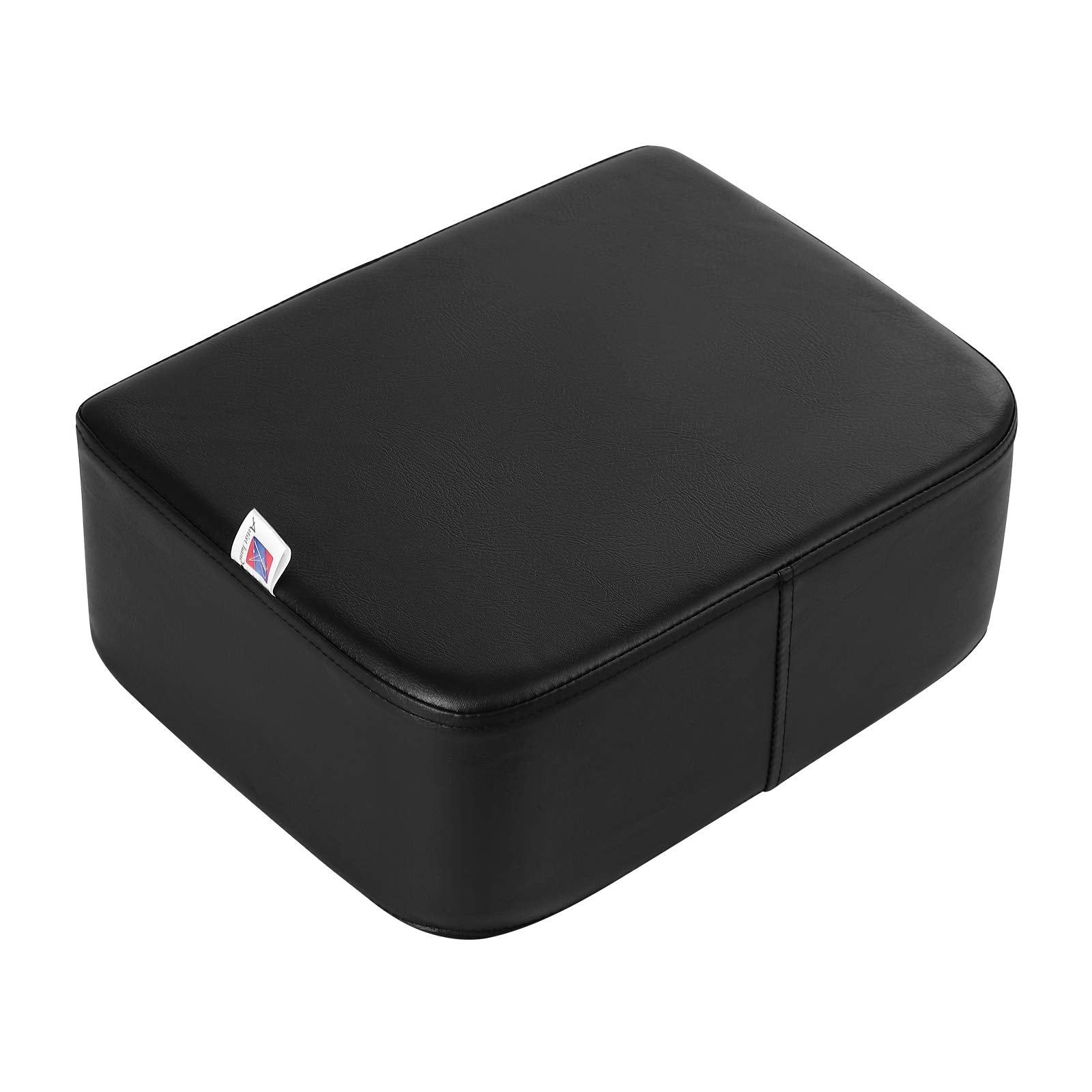 Artist hand children's leather cushion oversize barber seat black assembly—easy to install