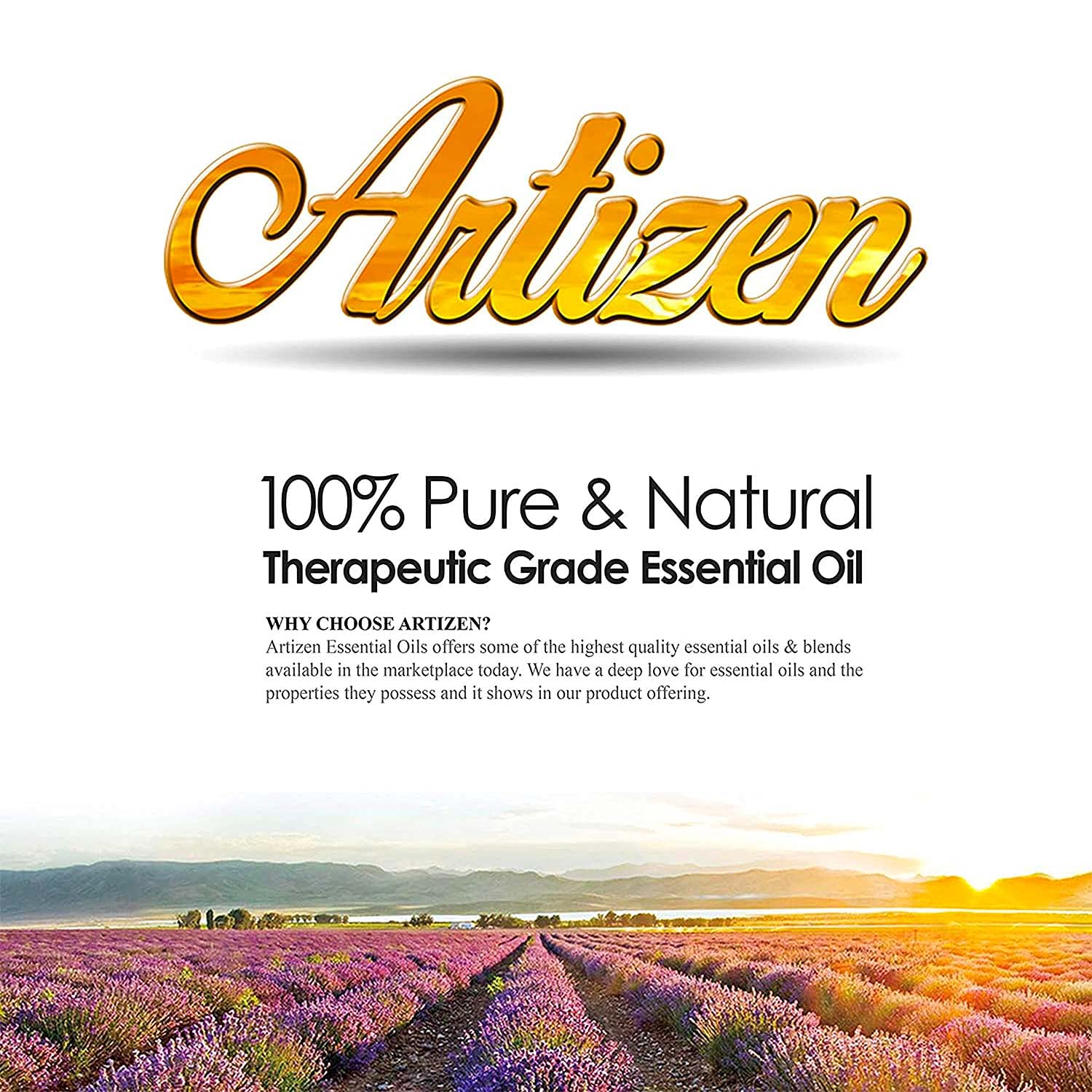 Artizen rose water bottle in winter gift display for aromatherapy and holidays.