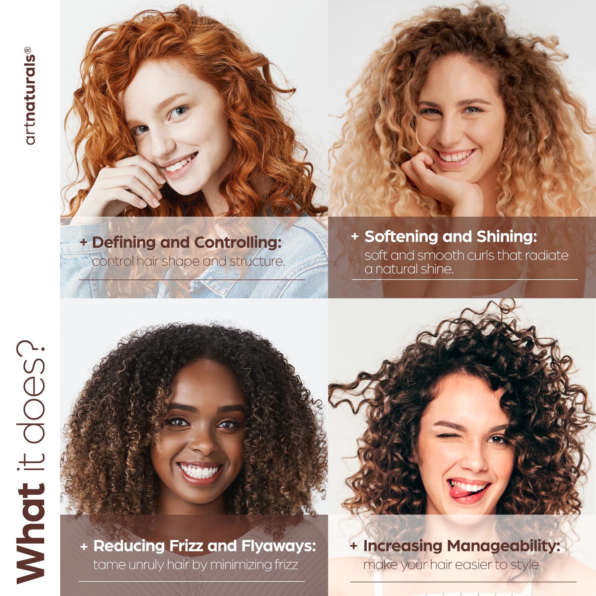 Artnaturals oil blend close-up featuring argan, avocado, and jojoba for nourished scalp.