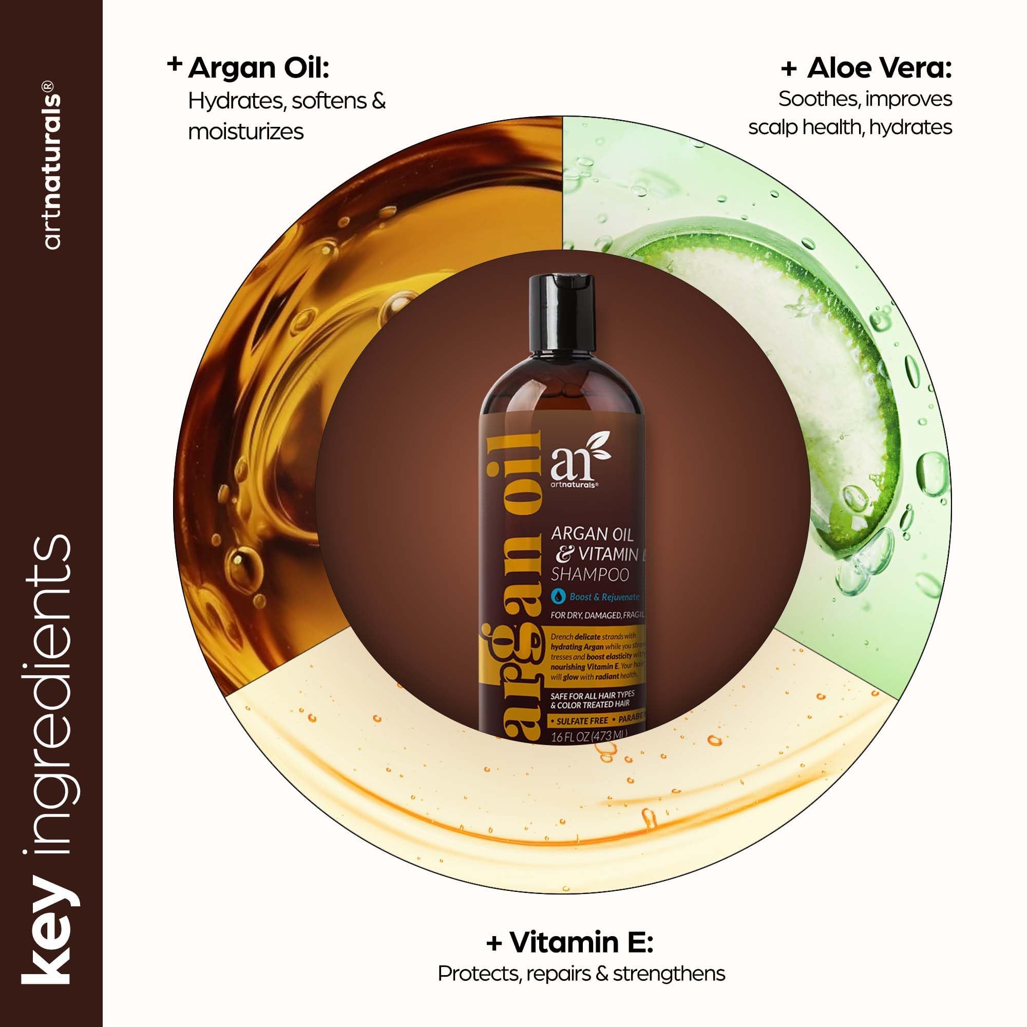 artnaturals Argan Hair Growth Shampoo lather on scalp suggests cleansing and follicle-friendly activity