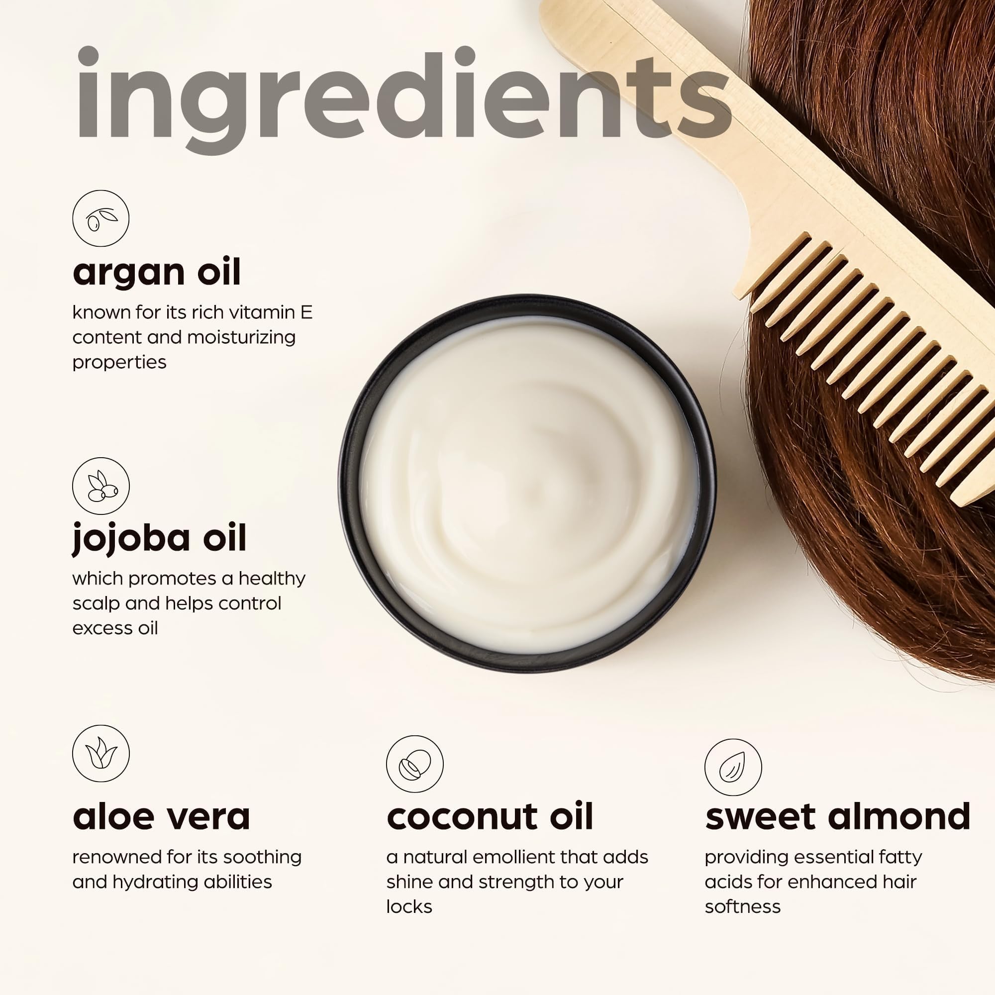 Artnaturals Argan Hair Mask texture swatch depicts rich nourish formula.