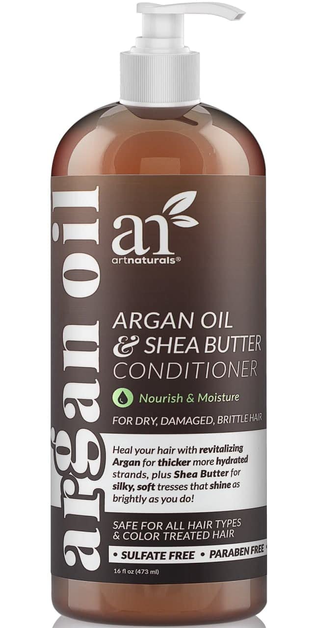 Artnaturals Argan Oil Hair Conditioner bottle delivering deep hydration for damaged hair