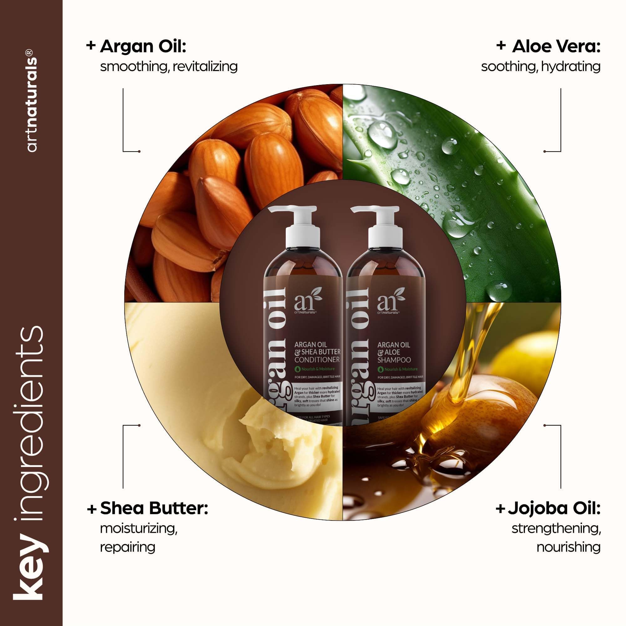 artnaturals dry hair closeup highlights moisture lock and nourishment for bounce.