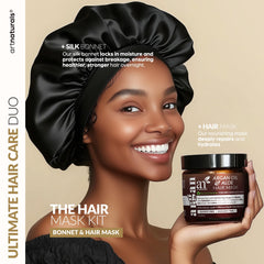 Artnaturals argan oil hair mask ingredients closeup highlighting deep conditioning.
