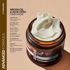 Artnaturals hair mask cream texture swirl showing rich moisture.