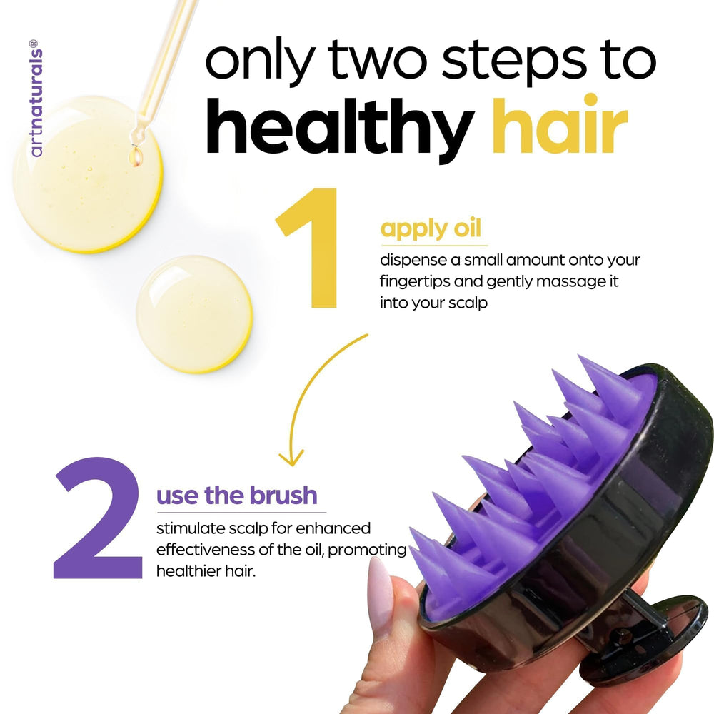 Artnaturals oil on hair delivering shine and smoothness.