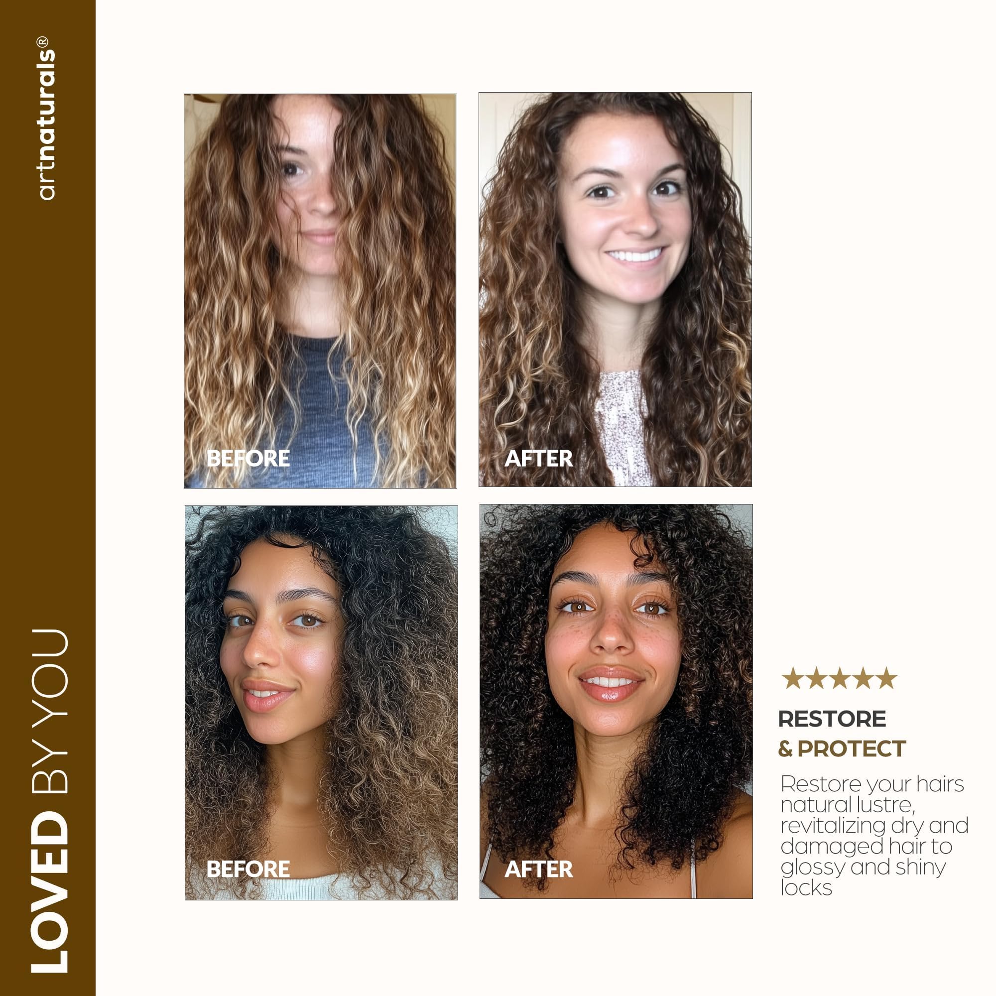 Artnaturals made-in-usa label closeup emphasizes sulfate-free, nourishing care.