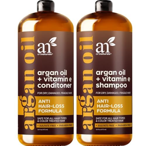 artnaturals Moroccan Argan Oil Shampoo bottle — supports scalp health and smoother hair.