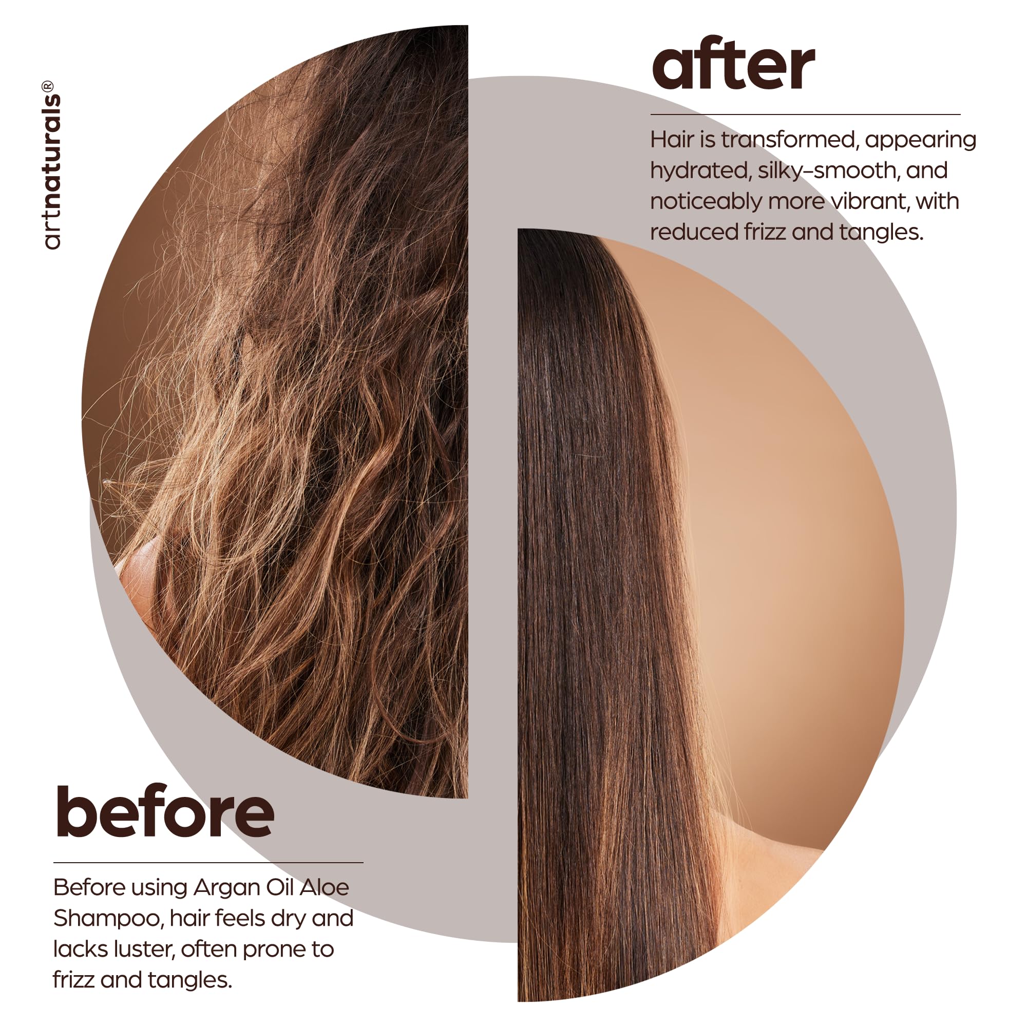Color-treated hair with Artnaturals Moroccan Argan Oil Shampoo for color protection