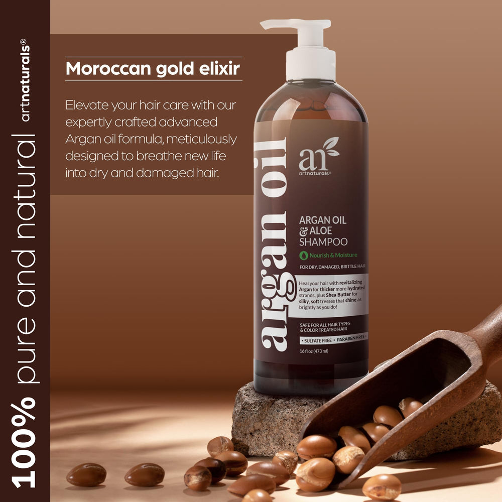 Illustration of heat protection benefits with Artnaturals Moroccan Argan Oil Shampoo