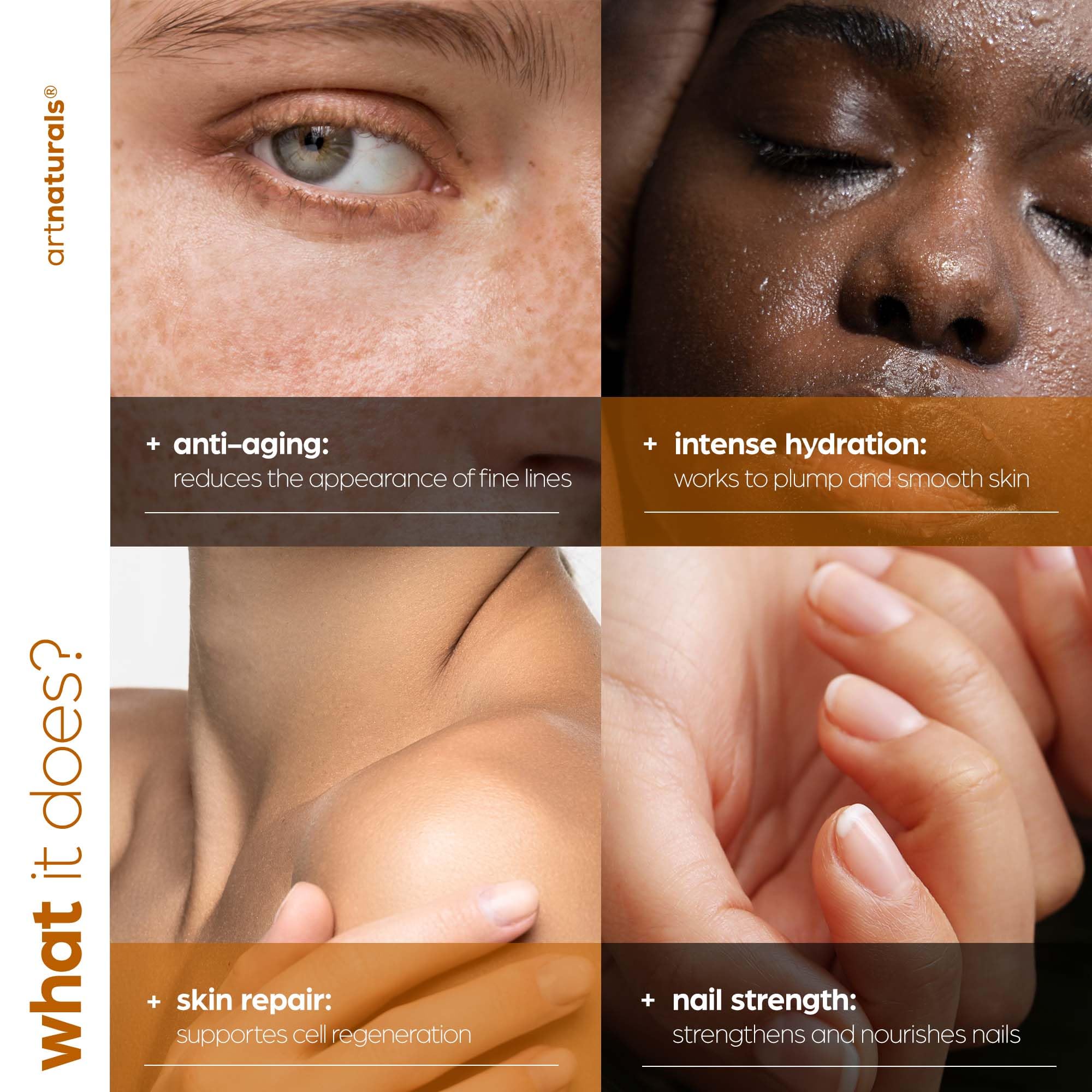 Artnaturals rose oil hands — nourished skin after application.