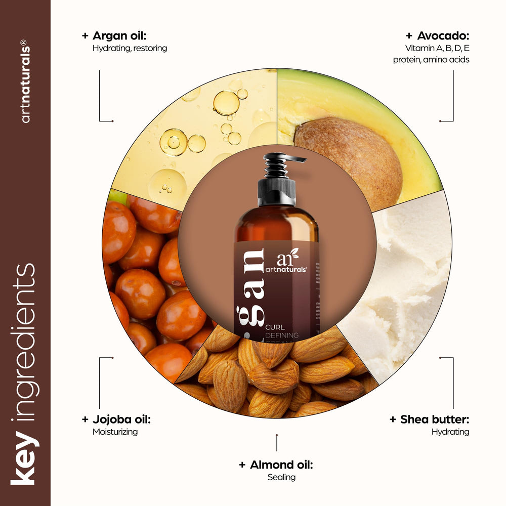 Artnaturals Shea butter and wheat protein components highlighted on packaging.