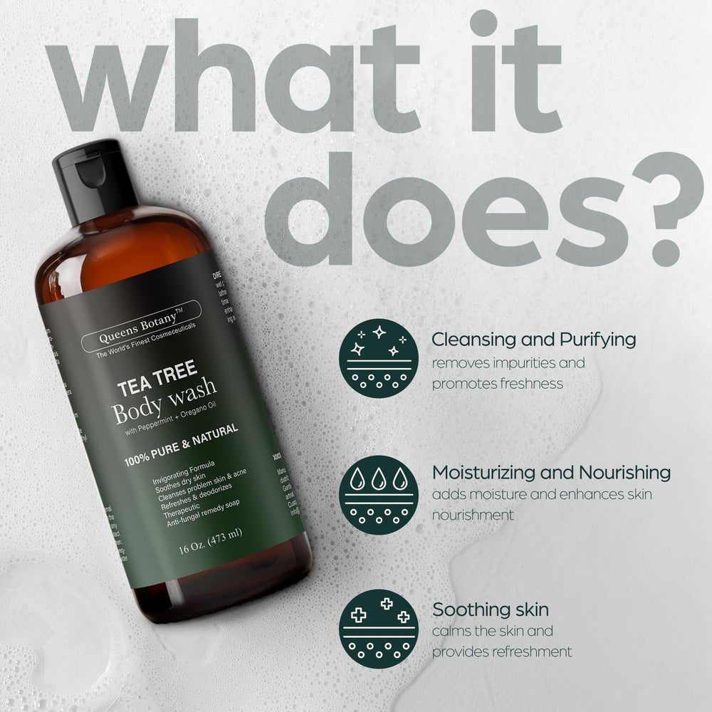Artnaturals Tea Tree Oil Body Wash 2-pack ready for home or travel.