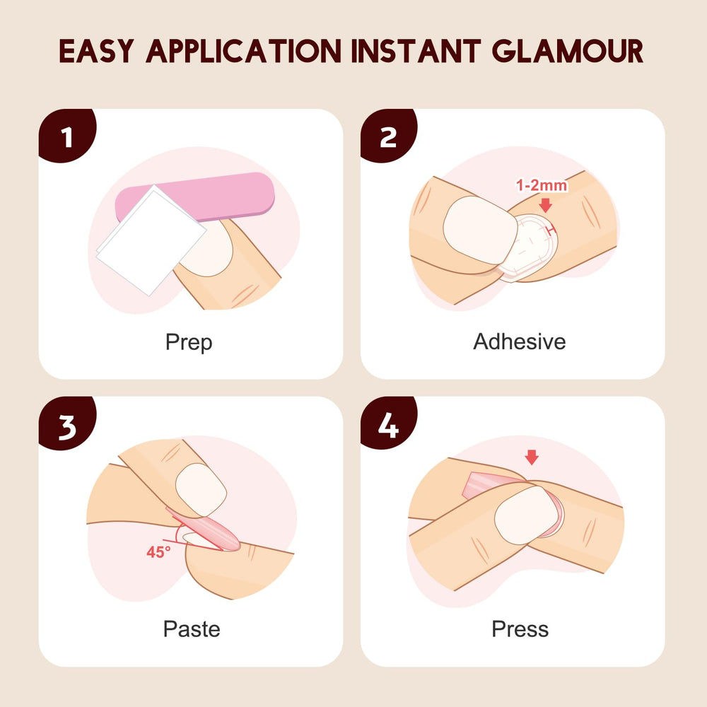 Artquee red almond nails are reusable and designed for up to three weeks of wear.