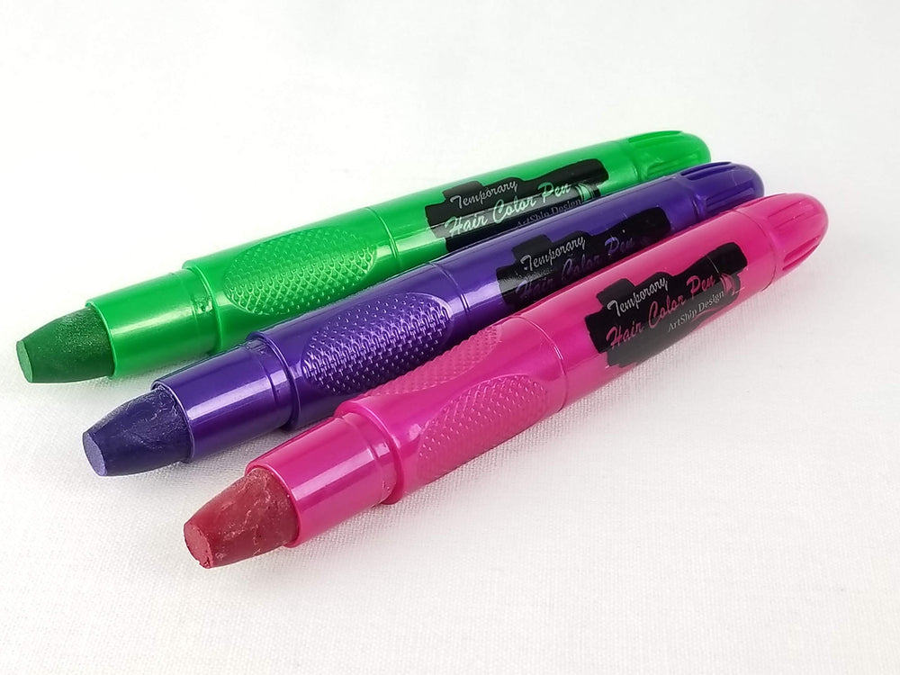 ArtShip Design hair chalk 10 bold colors swatches for vibrant temporary styling options
