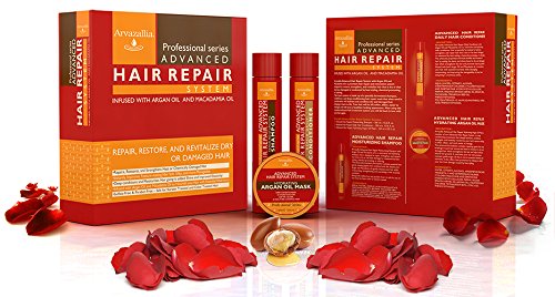 Arvazallia Advanced Hair Repair Deep Conditioner Mask application—intense hydration and shine.
