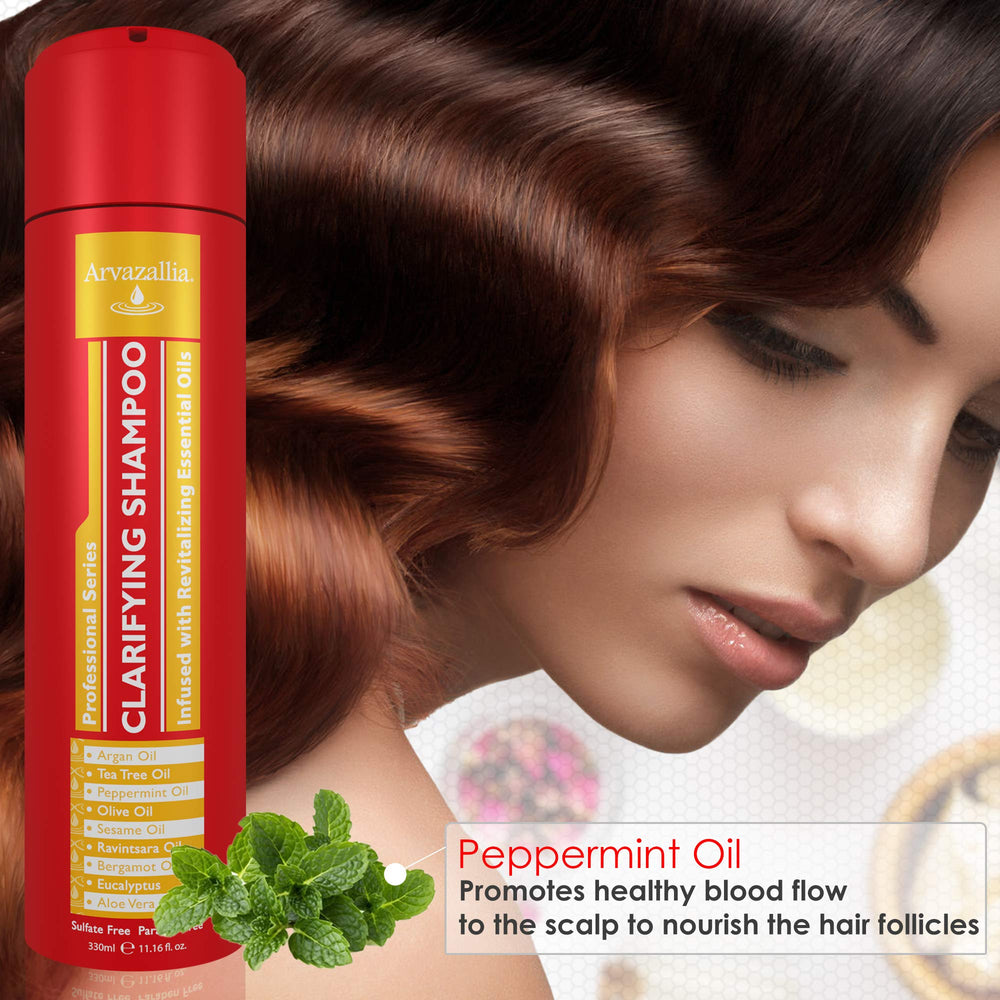 Arvazallia Clarifying Shampoo foamy lather ready for deep cleanse